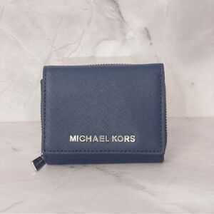Michael Kors Trifold  Wallet Navy